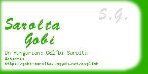 sarolta gobi business card
